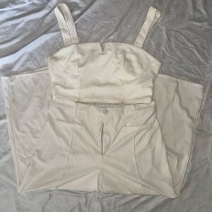 SHEIN Cream Strapless Dress